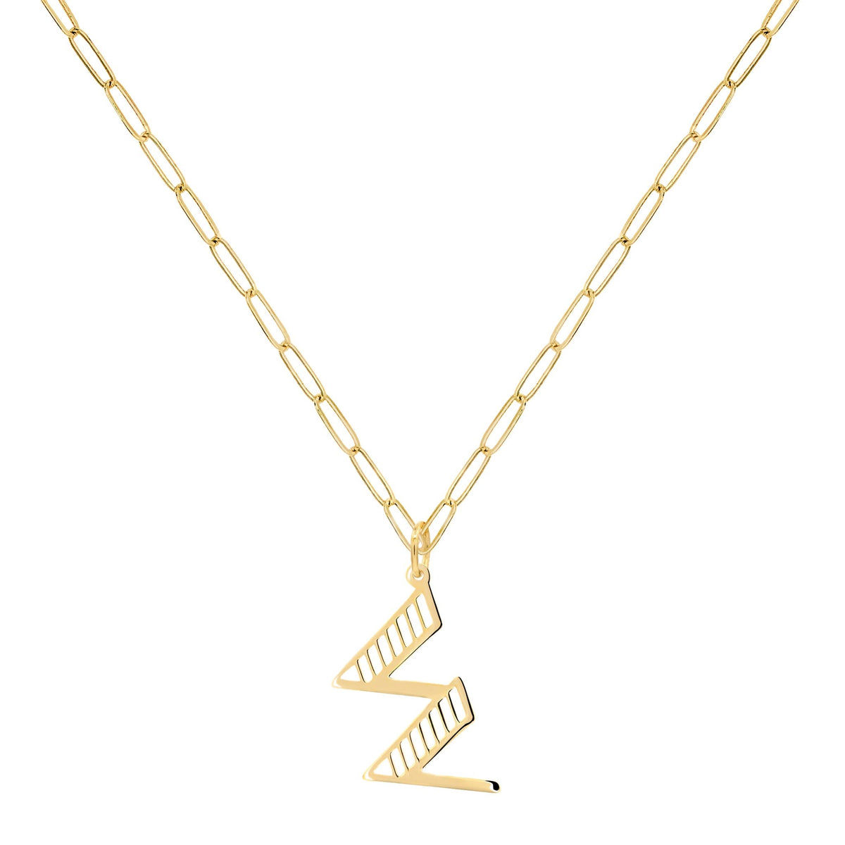 Essex Letter W Pendant in 14k Gold