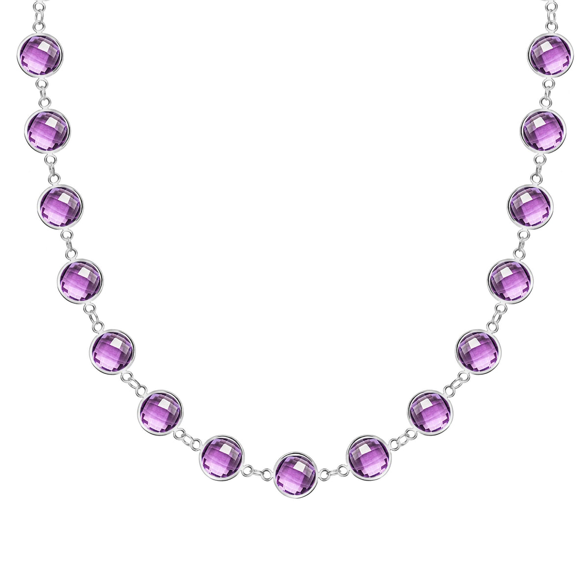 Newport Grand Amethyst Necklace in 14k Gold (February)