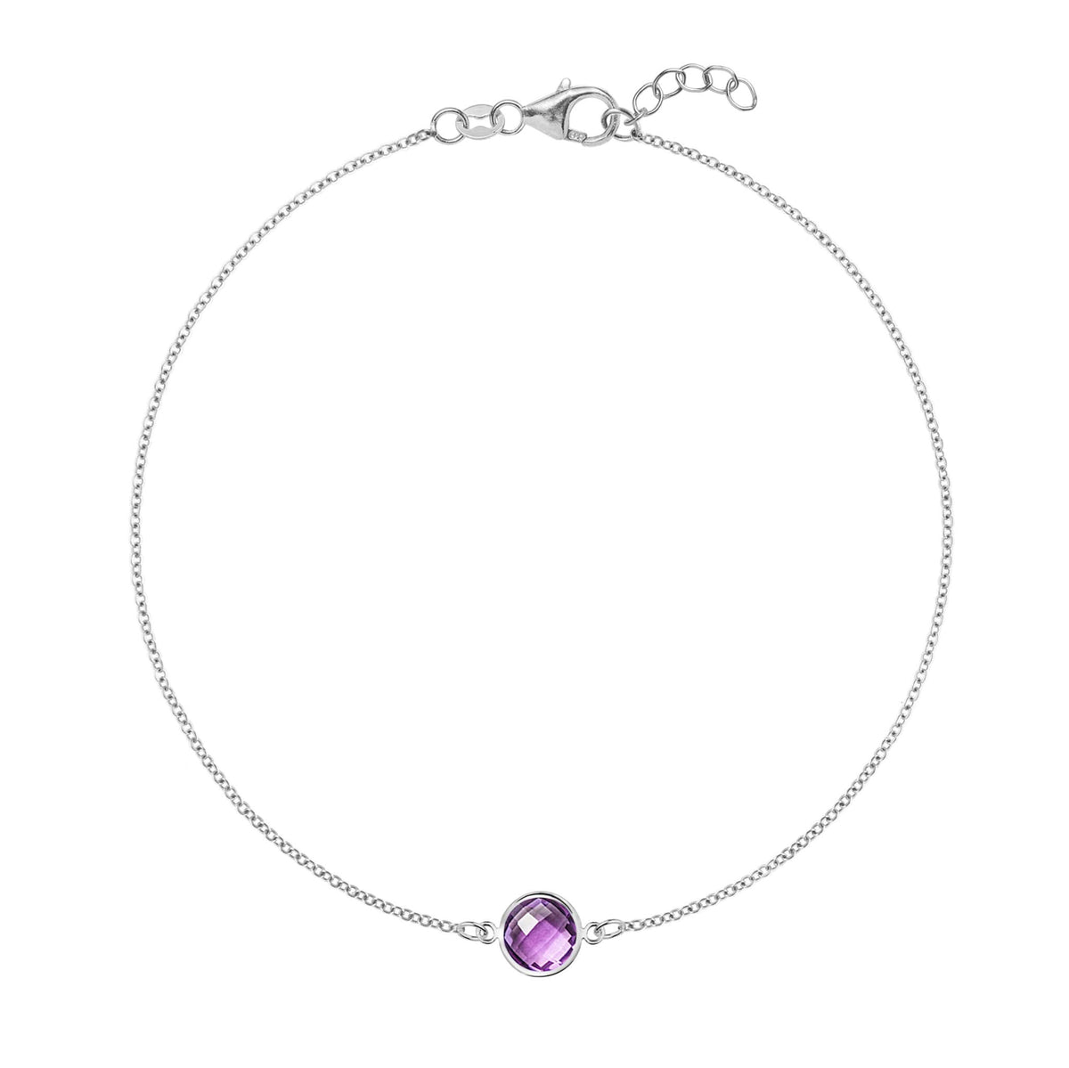 Grand 1 Amethyst Bracelet in 14k Gold (February)