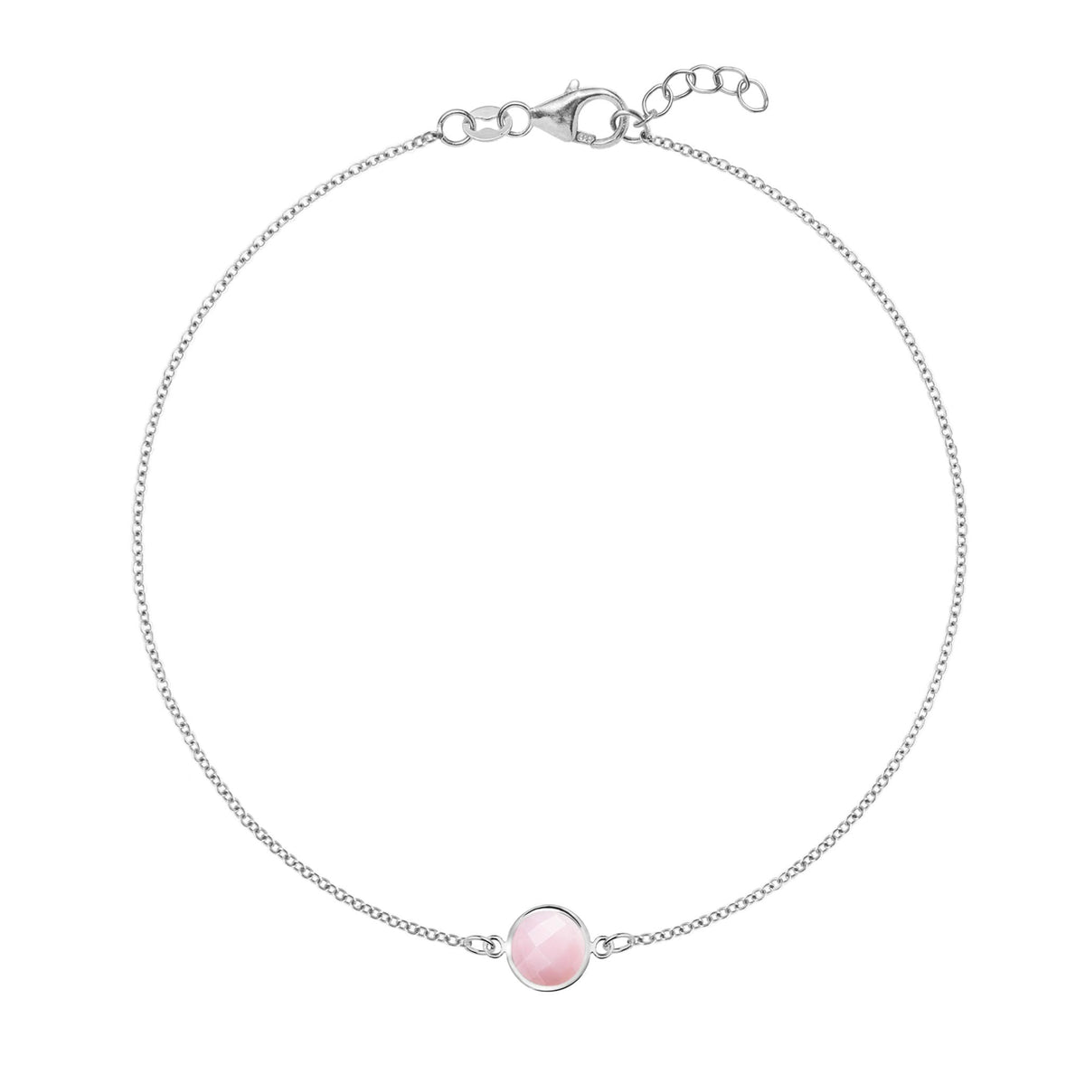 Grand 1 Pink Opal Bracelet in 14k Gold (October)