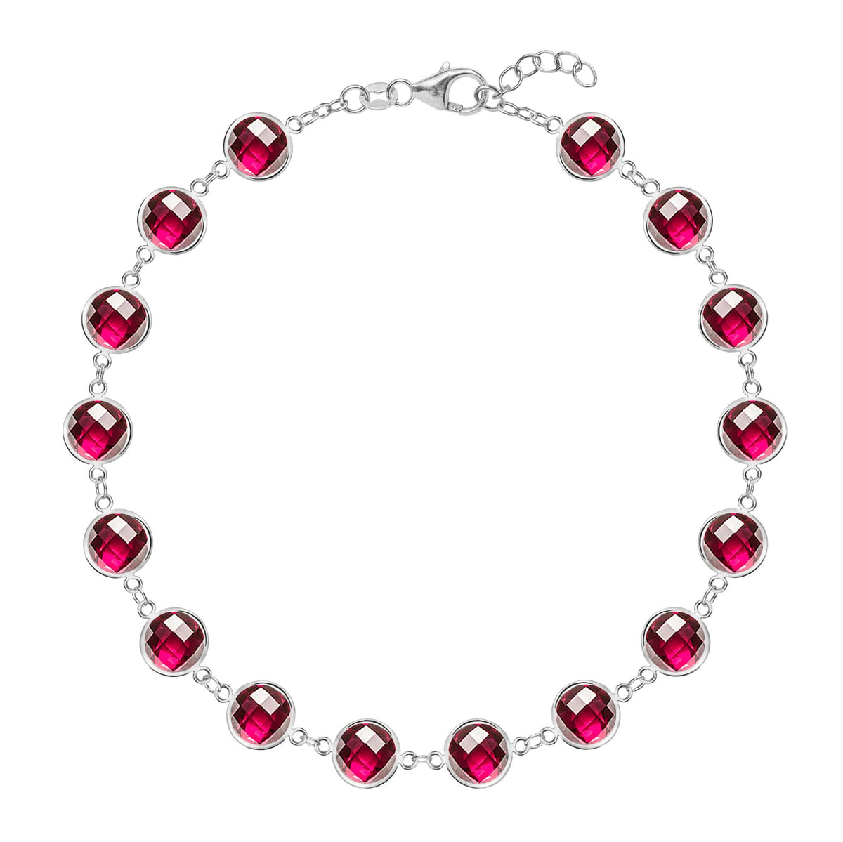 Newport Grand Ruby Bracelet in 14k Gold (July)