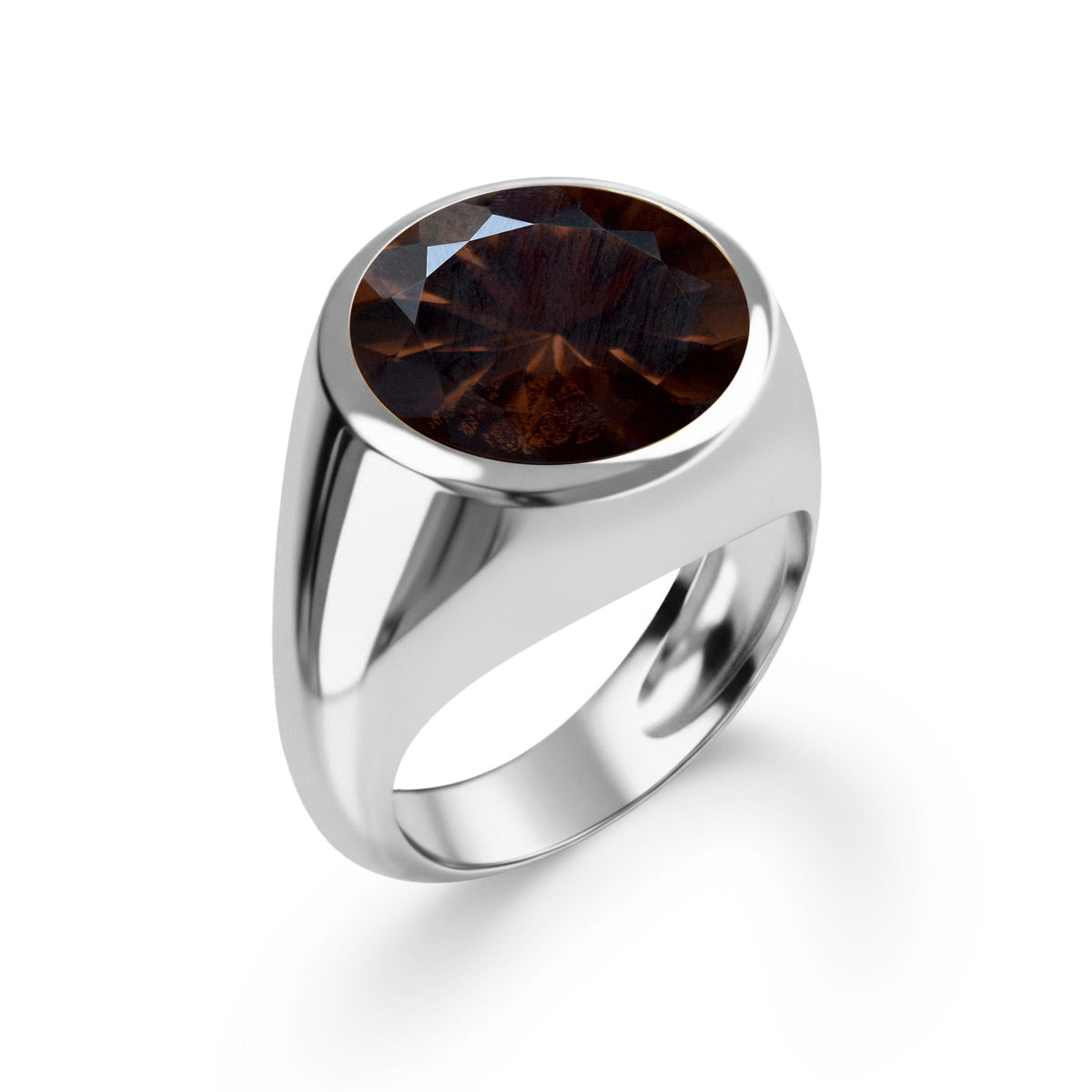 Jamestown Smoky Quartz Ring in 14k Gold (November)