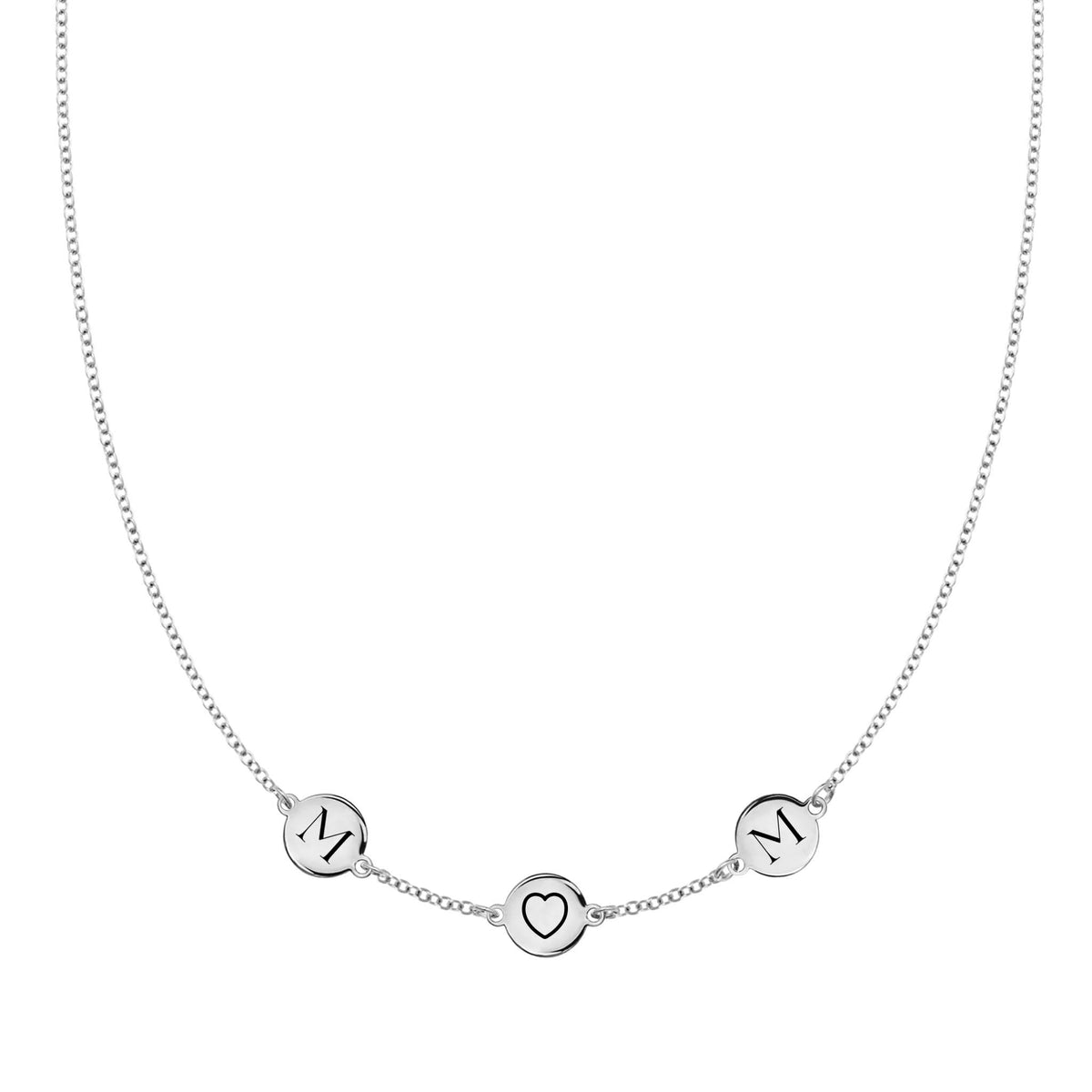 MOM Heart Necklace in 14k Gold