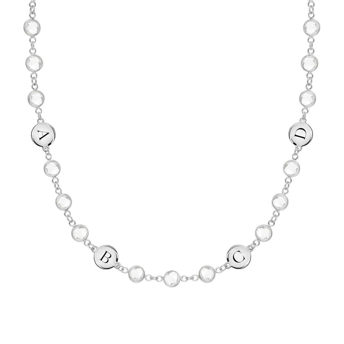 Newport 4 Letter Birthstone Necklace in 14k Gold