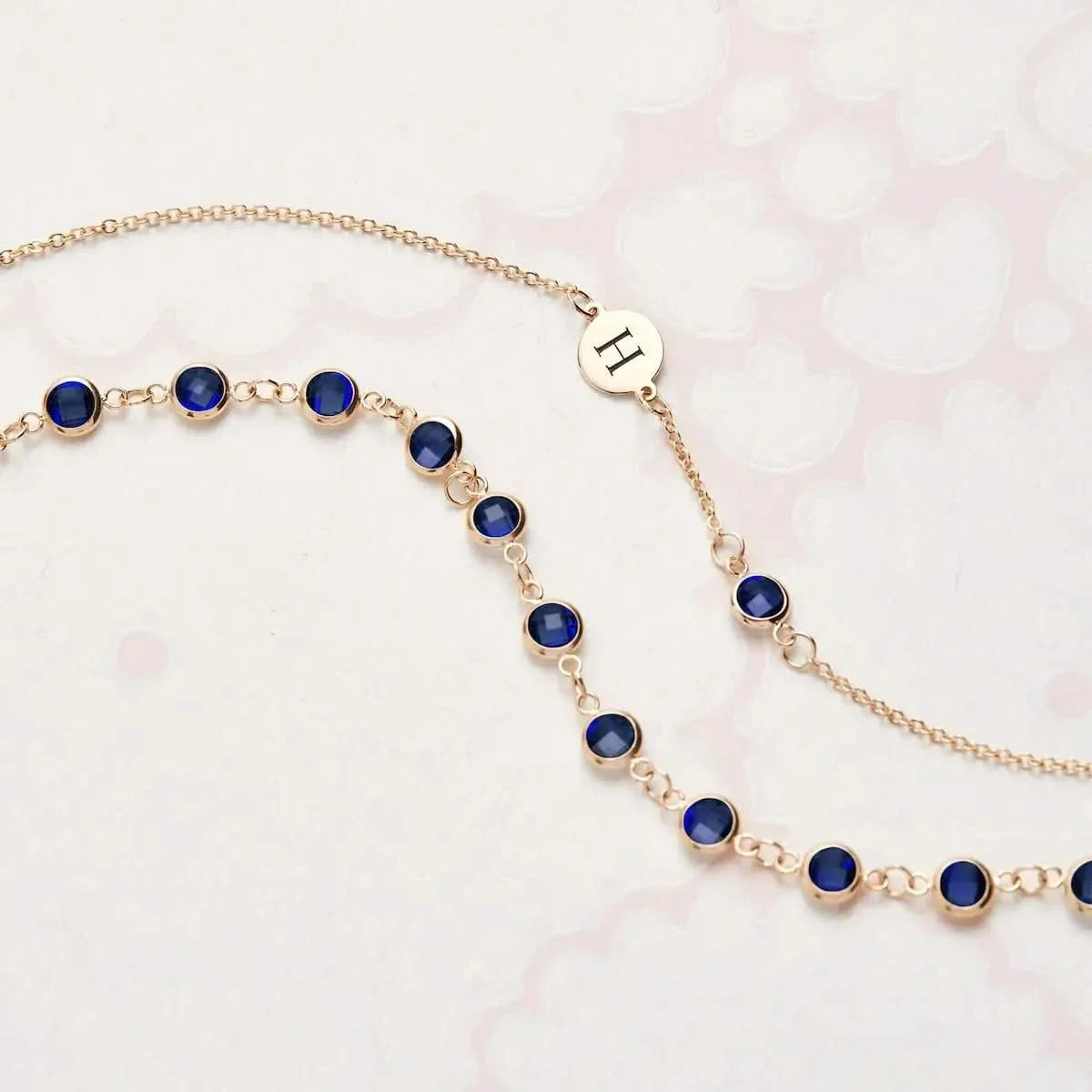 Newport Sapphire Necklace in 14k Gold (September)