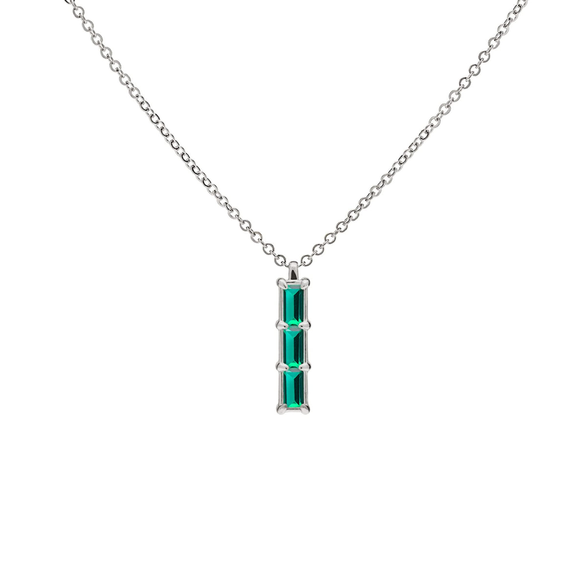 Providence 3 Emerald Pendant in 14k Gold (May)