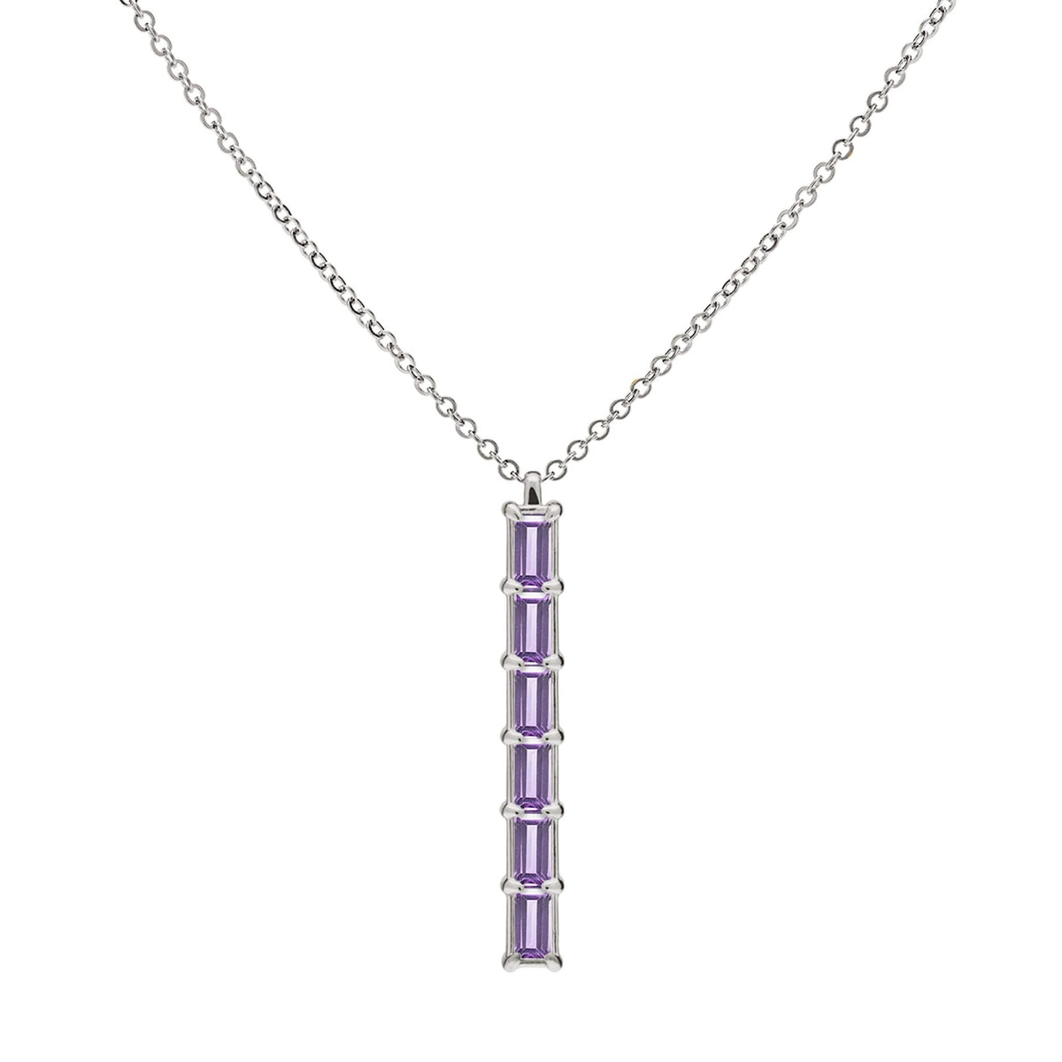 Providence 6 Amethyst Pendant in 14k Gold (February)