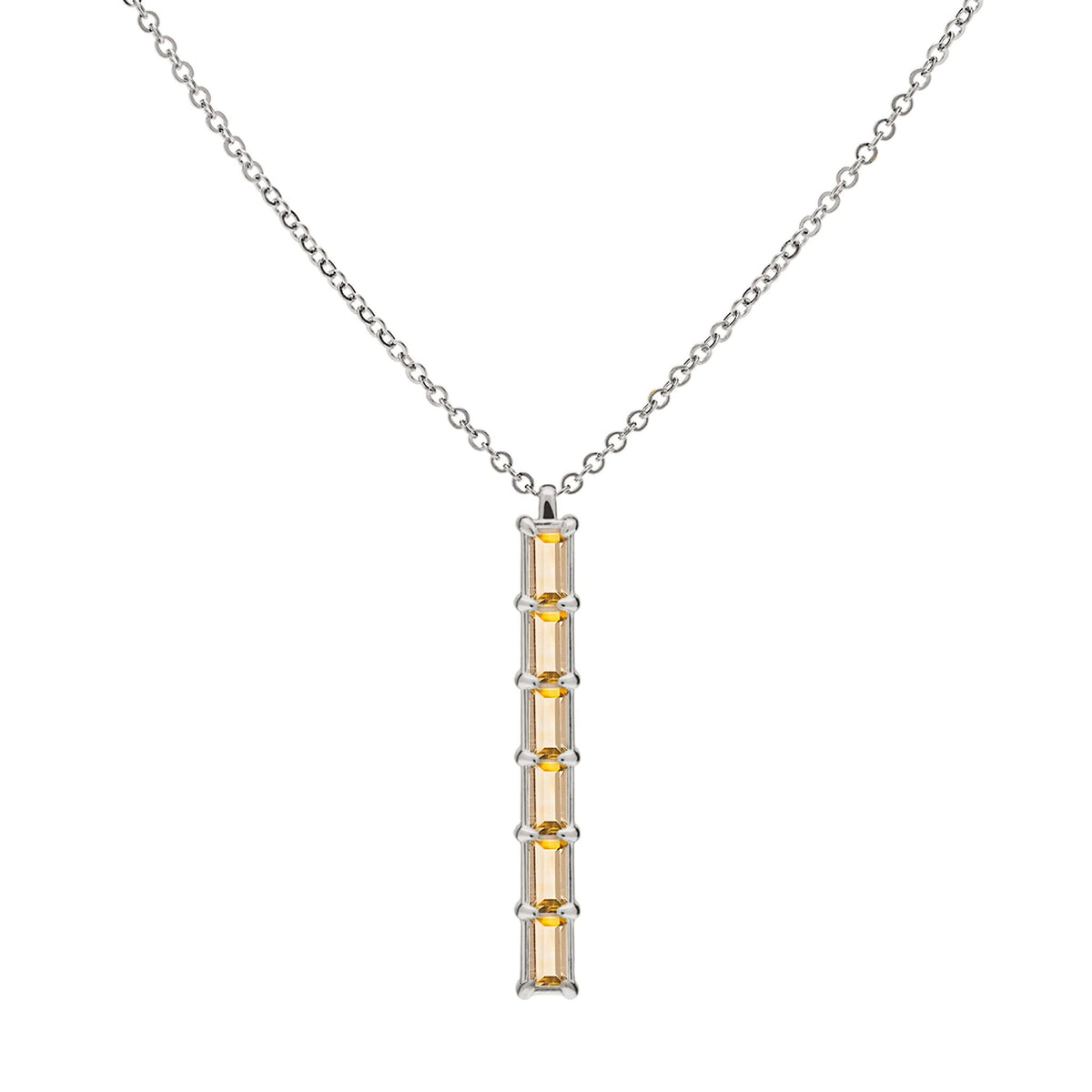 Providence 6 Citrine Pendant in 14k Gold (November)