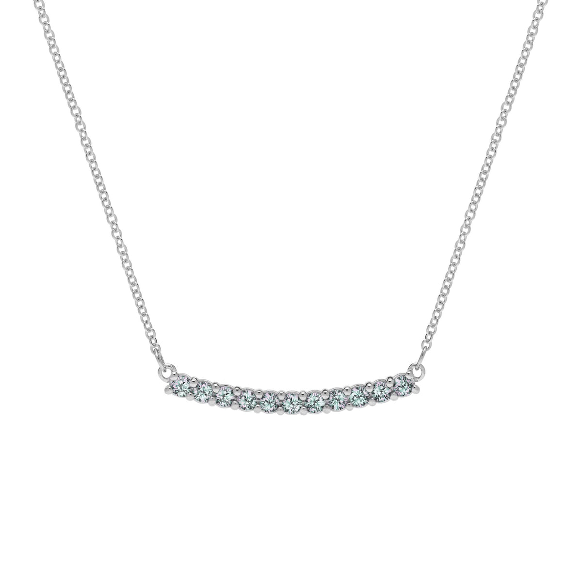 Rosecliff Alexandrite Bar Necklace in 14k Gold (June)