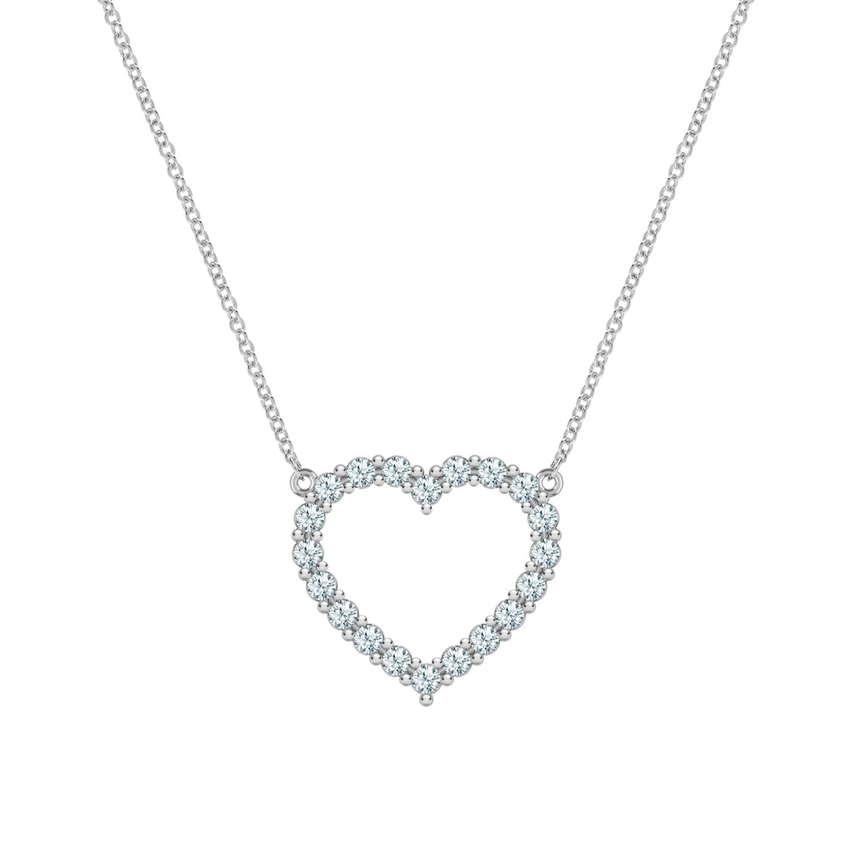 Rosecliff Heart Aquamarine Necklace in 14k Gold (March)