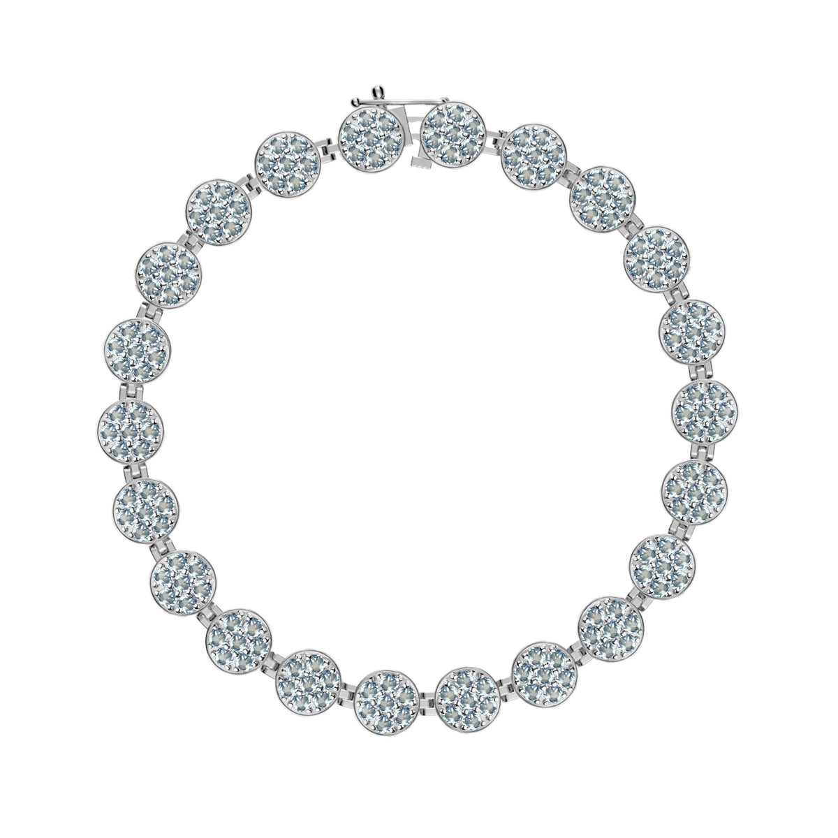Rosecliff Tennis Nantucket Blue Topaz Bracelet in 14k Gold (December)