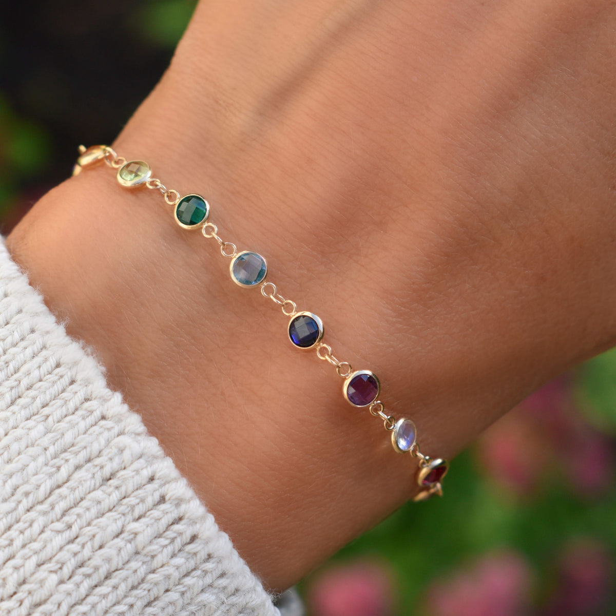 Rainbow Newport Bracelet in 14k Gold