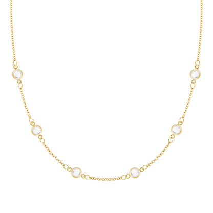 Petite 6 Birthstone Necklace in 14k Gold