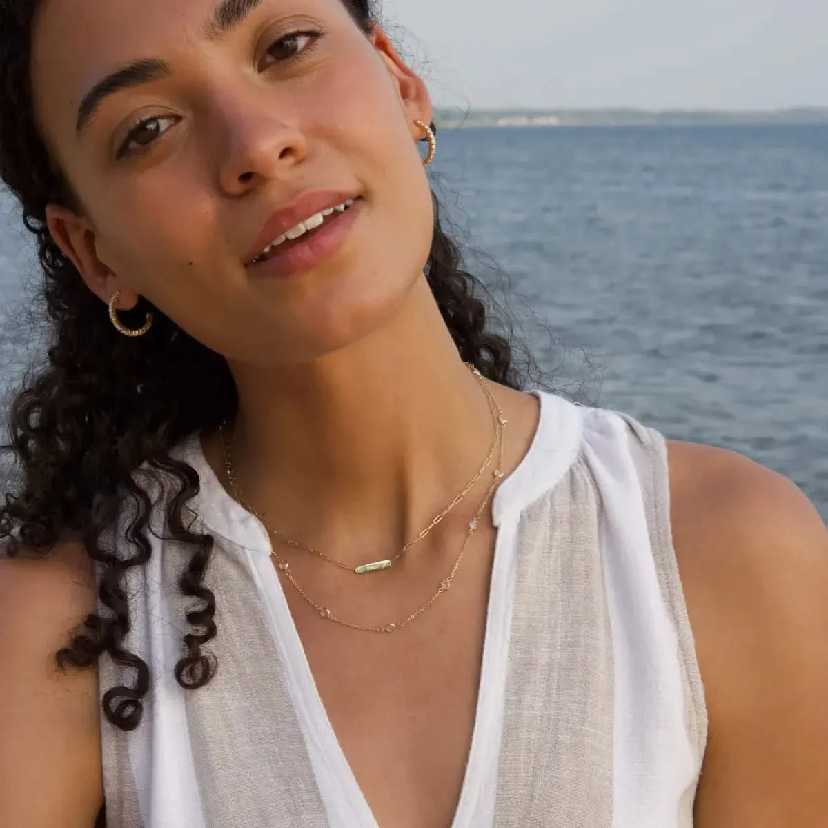 Bayberry 11 Moonstone Necklace in 14k Gold (June)