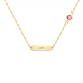 Pink Awareness HOPE & 1 Petite Pink Sapphire Necklace in 14k Gold