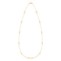 1 Nameplate & 10 Petite Opal Necklace in 14k Gold (October)