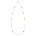 1 Nameplate & 10 Petite Nantucket Blue Topaz Necklace in 14k Gold (December)