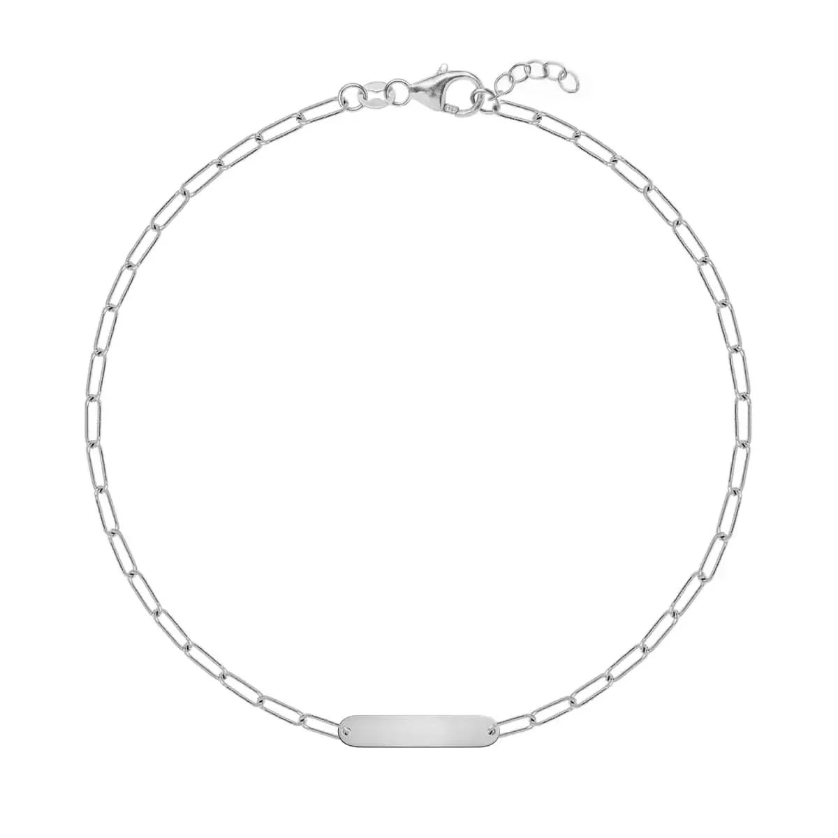 Petite 1 Nameplate Bracelet on Adelaide Mini in 14k Gold