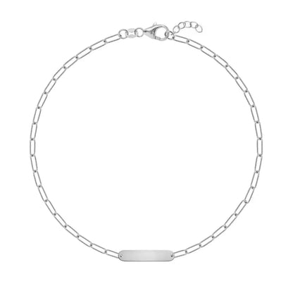 Petite 1 Nameplate Bracelet on Adelaide Mini in 14k Gold