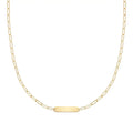 Petite 1 Nameplate Necklace on Adelaide Mini in 14k Gold