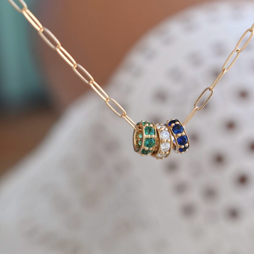 Rosecliff Sapphire Bead in 14k Gold (September)