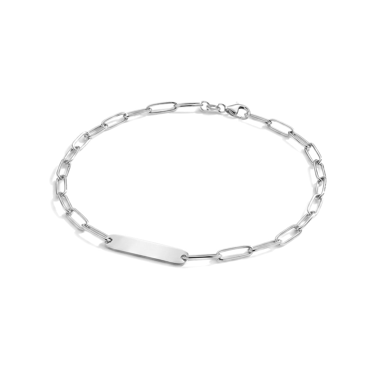 Large 1 Nameplate Bracelet on Adelaide in 14k Gold