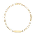 Large 1 Nameplate Bracelet on Adelaide in 14k Gold