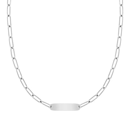 Large 1 Nameplate Necklace on Adelaide in 14k Gold