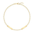 Petite 2 Nameplate Bracelet on Adelaide Mini in 14k Gold