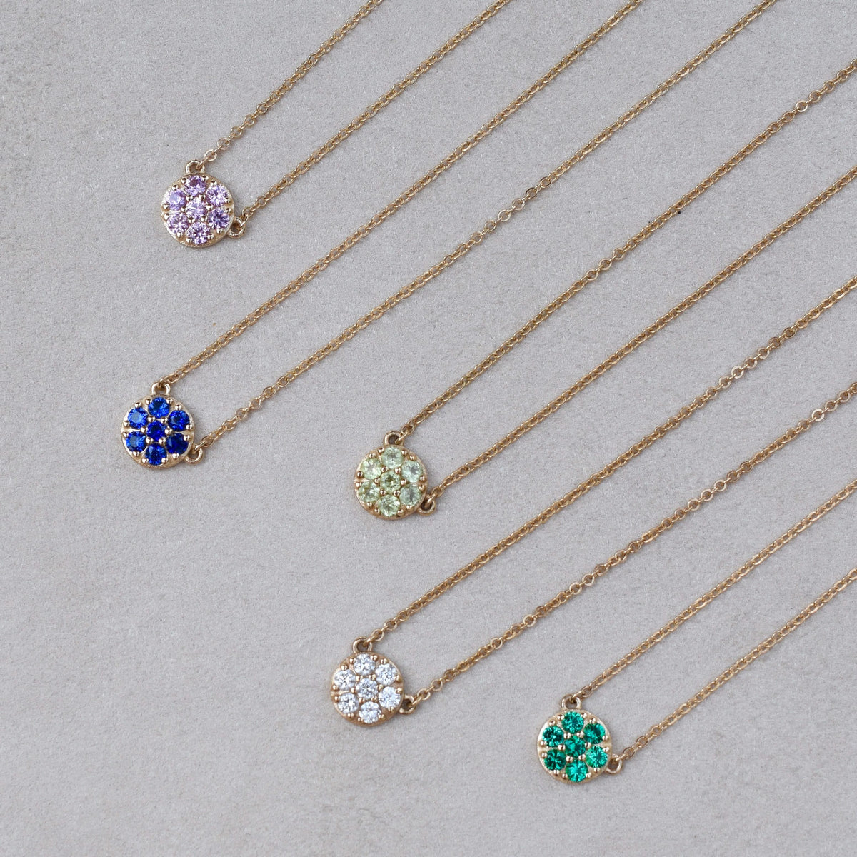 Rosecliff Peridot Mini Necklace in Solid 14k Gold (August)