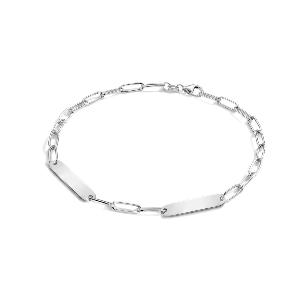 Large 2 Nameplate Bracelet on Adelaide in 14k Gold