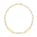 Large 2 Nameplate Bracelet on Adelaide in 14k Gold