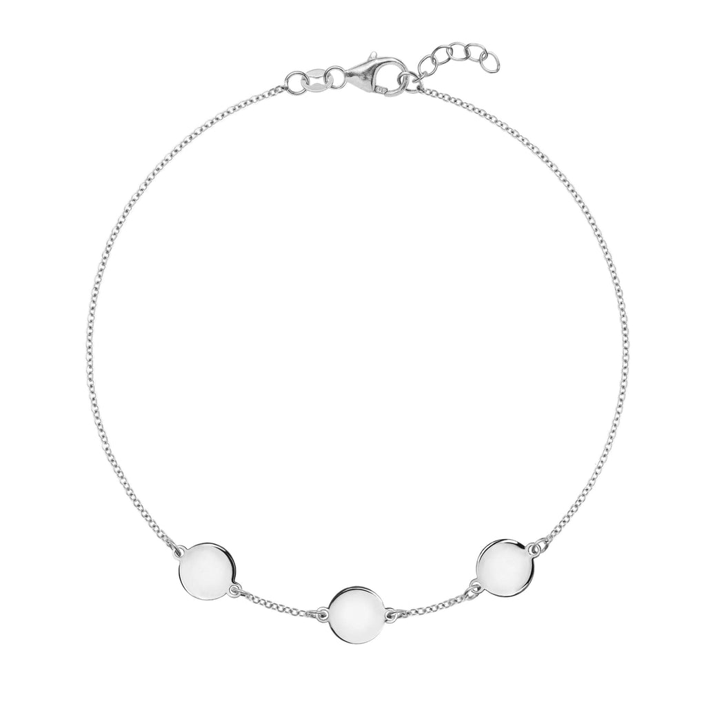 3 Letter Bracelet in 14k Gold (Single Spacing)