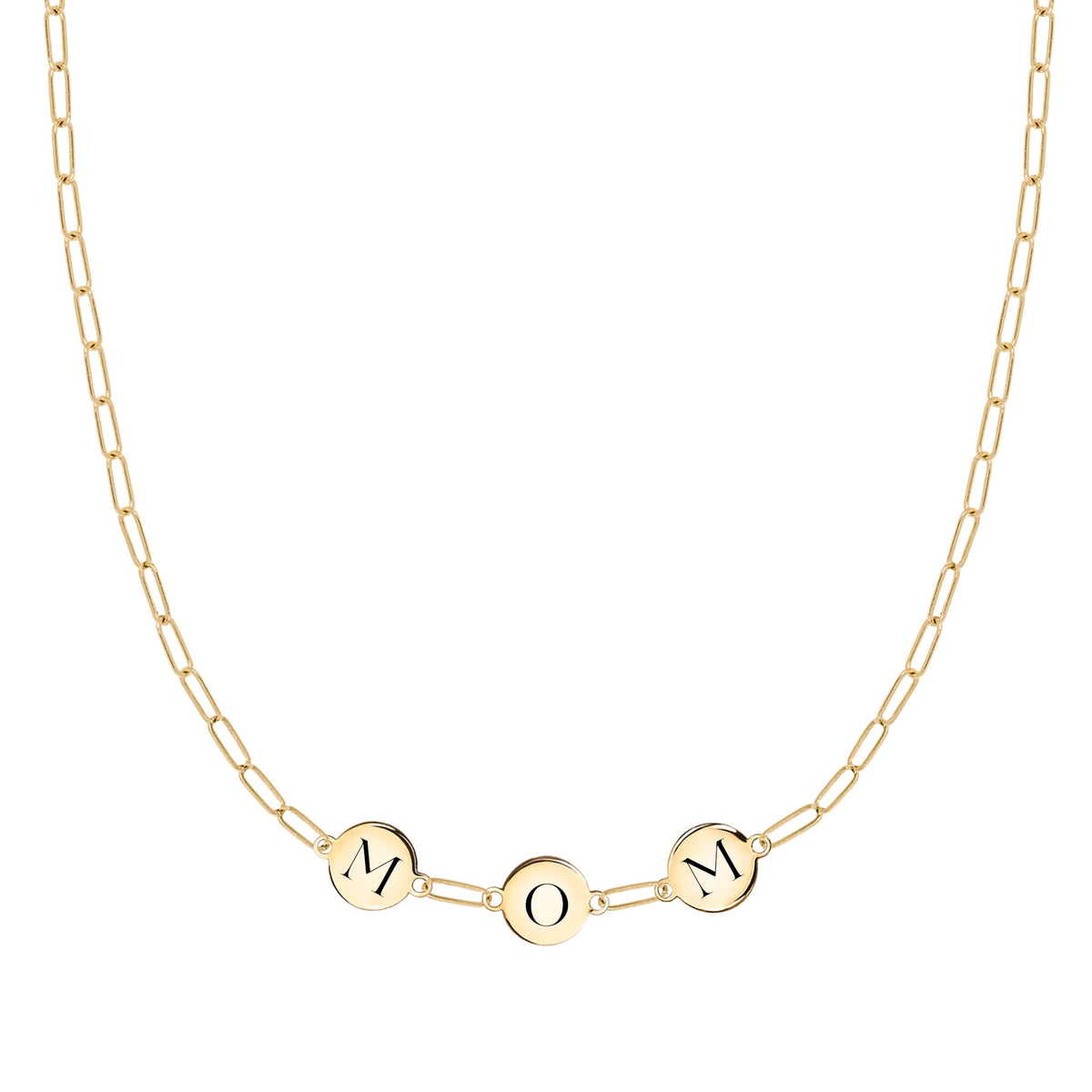 MOM Necklace on Adelaide Mini in 14k Gold