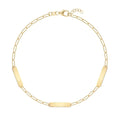 Petite 3 Nameplate Bracelet on Adelaide Mini in 14k Gold