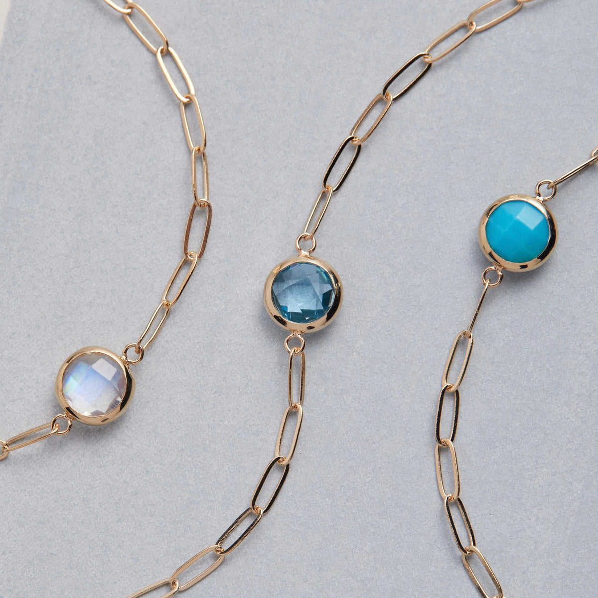 Grand 1 Moonstone Adelaide Mini Bracelet in 14k Gold (June)