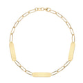 Large 3 Nameplate Bracelet on Adelaide in 14k Gold
