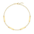Petite 4 Nameplate Bracelet on Adelaide Mini in 14k Gold