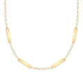 Petite 4 Nameplate Necklace on Adelaide Mini in 14k Gold