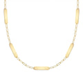 Petite 5 Nameplate Necklace on Adelaide Mini in 14k Gold
