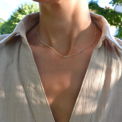 Bayberry 11 Birthstone Necklace in 14k Gold