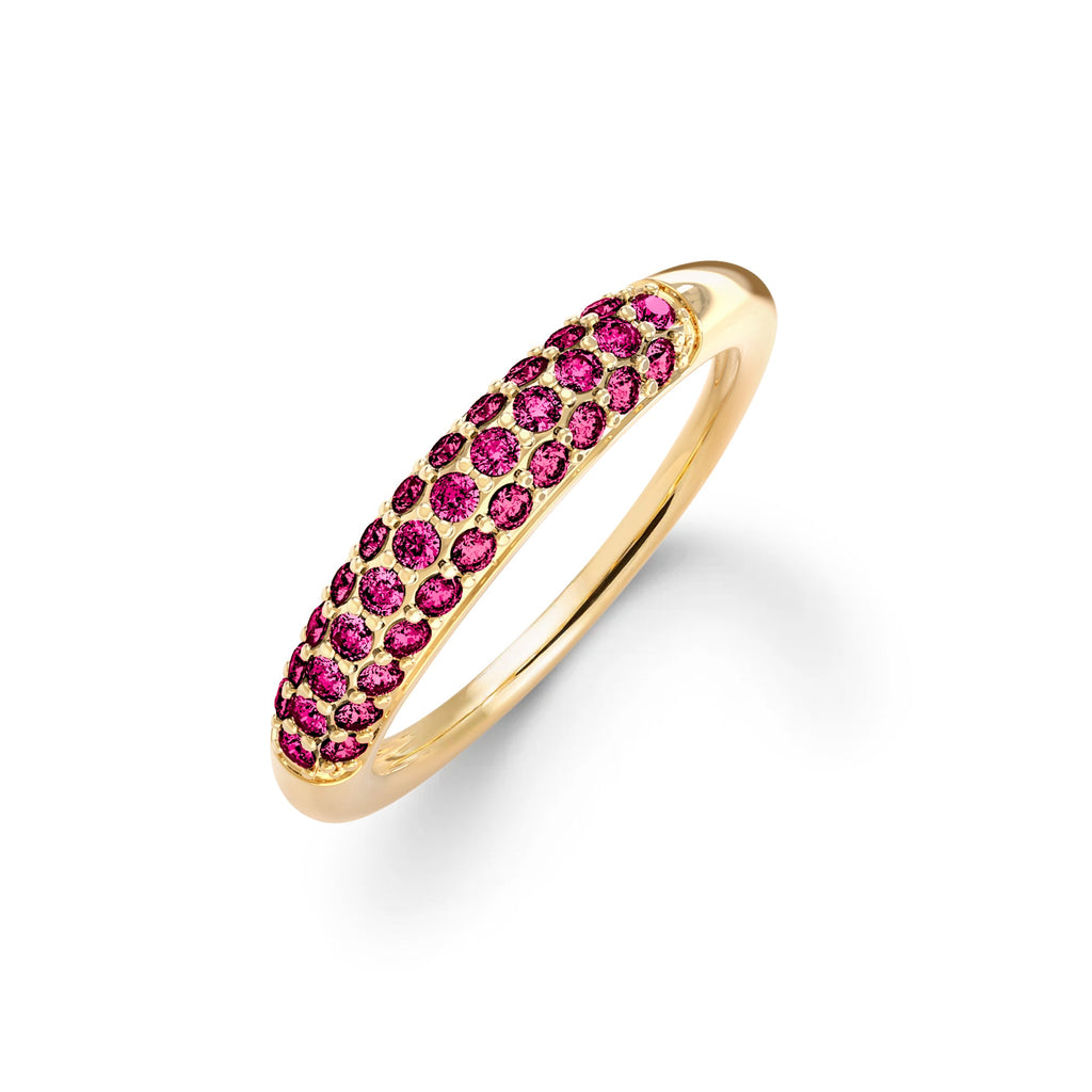 Adelaide Pavé Ruby Ring in 14k Gold (July)