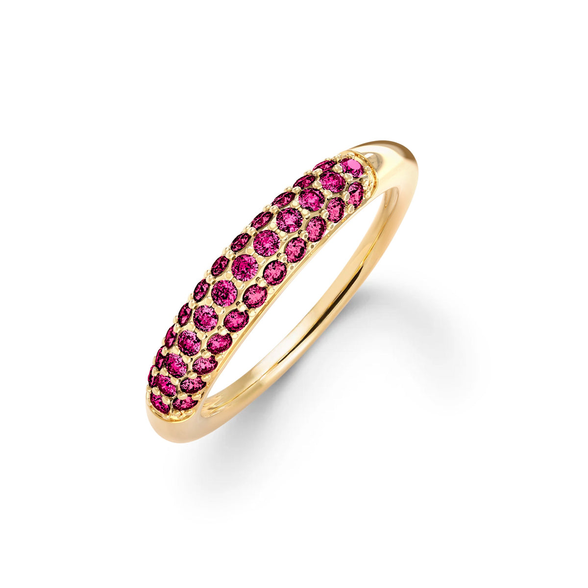 Adelaide Pavé Ruby Ring in 14k Gold (July)