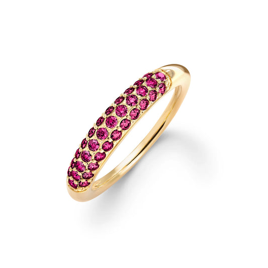 Adelaide Pavé Ruby Ring in 14k Gold (July)
