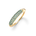 Adelaide Pavé Marine Diamond Ring in 14k Gold (December)