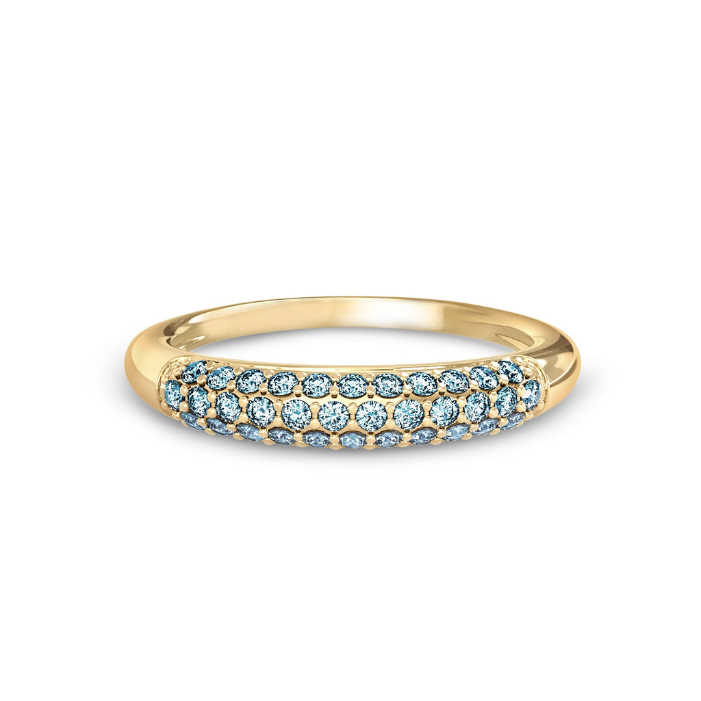 Adelaide Pavé Glacier Diamond Ring in 14k Gold (March)