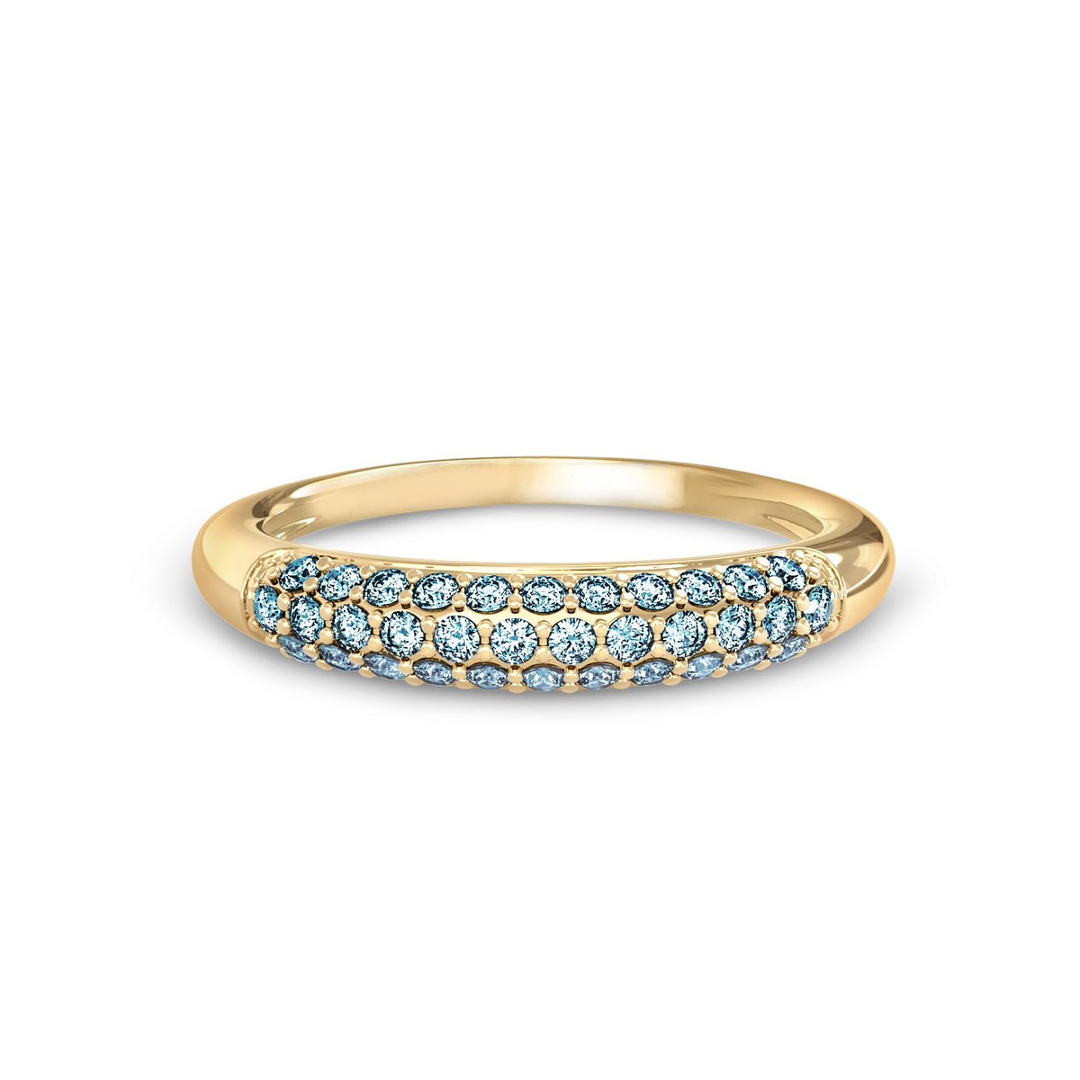 Adelaide Pavé Glacier Diamond Ring in 14k Gold (March)