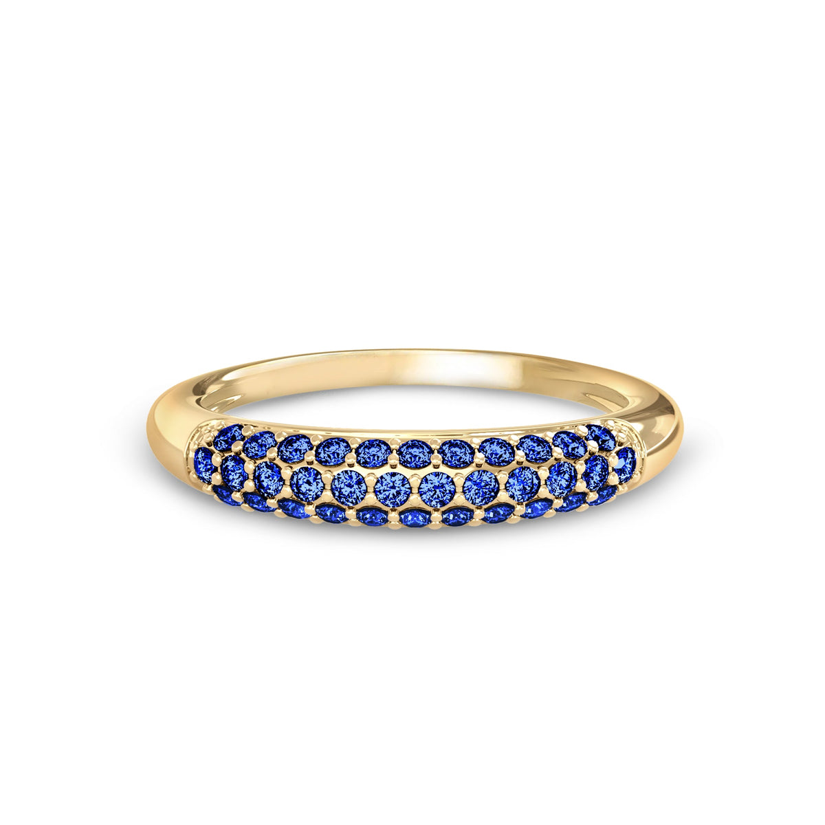 Adelaide Pavé Sapphire Ring in 14k Gold (September)