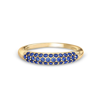 Adelaide Pavé Sapphire Ring in 14k Gold (September)