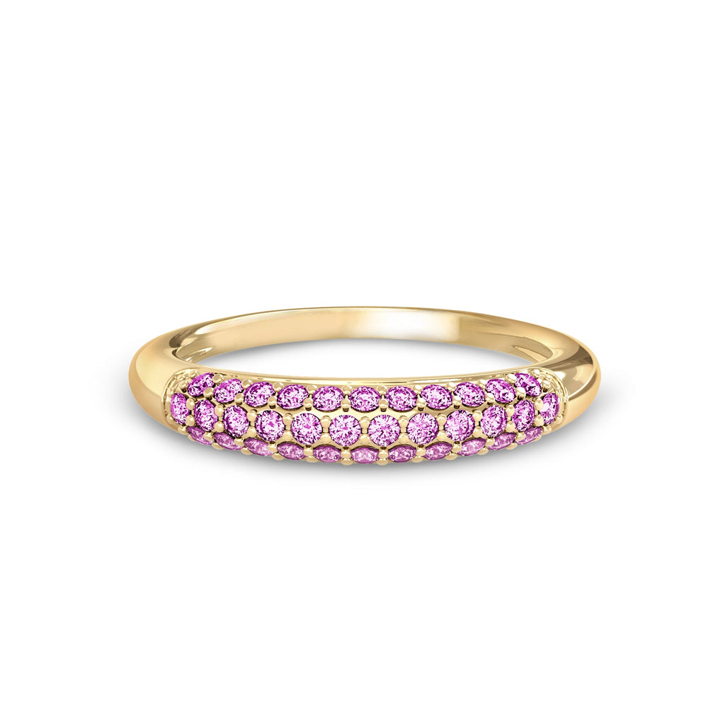 Adelaide Pavé Peony Diamond Ring in 14k Gold (October)